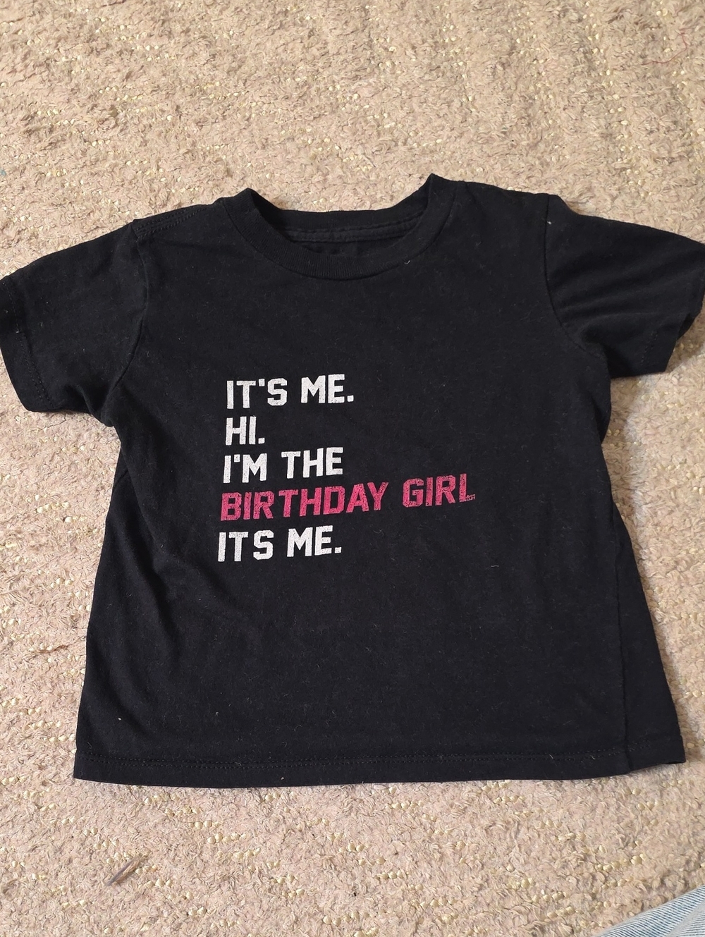 Birthday Girl Black Kids T‑Shirt